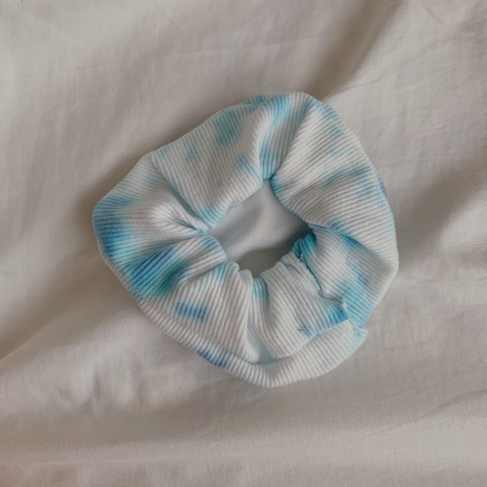 Tie dye Blue Scrunchie